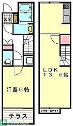 レオネクストメゾンサカタ 1LDKの間取図画像