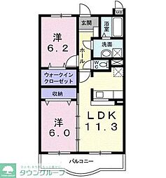 ベルメゾン 2LDKの間取図画像