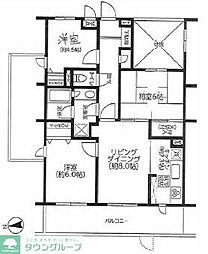 コスモ与野チェロード 3LDKの間取図画像