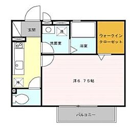 ロイヤルハイツ3 1Kの間取図画像