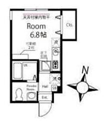 ハーミットクラブハウス千歳船橋 ワンルームの間取図画像