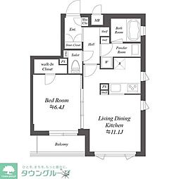 グランデュオ若林6 1LDKの間取図画像