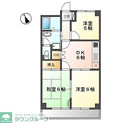 ヴィレッジガーデン 3DKの間取図画像