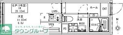 with下高井戸 ワンルームの間取図画像