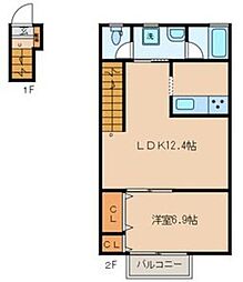 St.North 1LDKの間取図画像