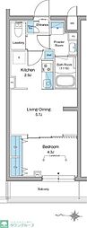 ルフォンリヴェント杉並永福 1LDKの間取図画像