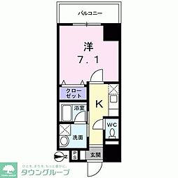 ウィルアヴェニュー 1Kの間取図画像