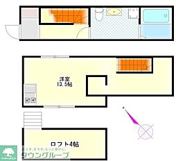 GreenTerrace ワンルームの間取図画像