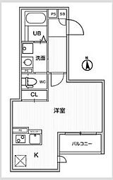 BackLaneHouse 1Kの間取図画像