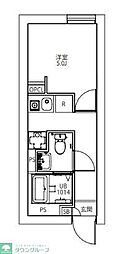 CITY WALK永福町 1Kの間取図画像