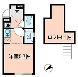 永福町ナトゥール ワンルームの間取図画像