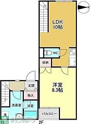 OAKTERRACE 1LDKの間取図画像