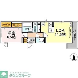 (仮称)赤堤計画 1LDKの間取図画像
