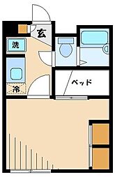レオパレスロカ 1Kの間取図画像