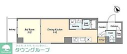 KXDレジデンス西調布 1DKの間取図画像