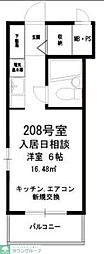 ソフィア西久保 ワンルームの間取図画像