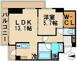 TKR三番館 1LDKの間取図画像