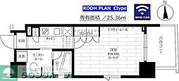 ステージファーストつつじヶ丘アジールコート 1Kの間取図画像