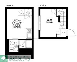 MGLUXURYSASAZUKA 1LDKの間取図画像