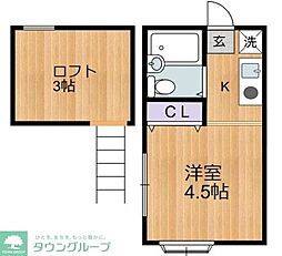 サン・パレス ワンルームの間取図画像