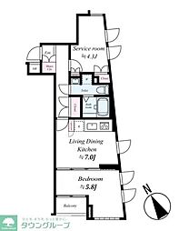 BeverlyHomes高井戸3 1SLDKの間取図画像