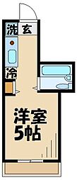 パークサイド国領 ワンルームの間取図画像
