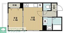 シャングリラ南烏山 1DKの間取図画像
