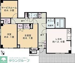 シャテーヌ2 2SLDKの間取図画像