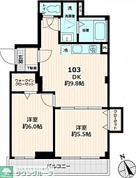 Marin・H(Nearly ZEH賃貸) 2DKの間取図画像