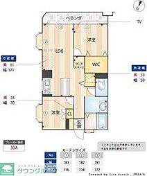 OnCo千歳烏山 2SLDKの間取図画像