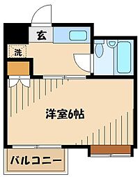 ドルチェカストル南烏山 ワンルームの間取図画像