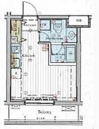 レグラス大岡山 2階ワンルームの間取り