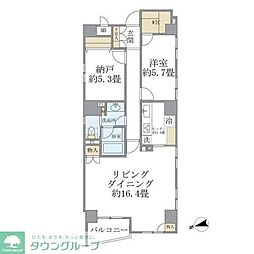 麹町レジデンス 1SLDKの間取図画像