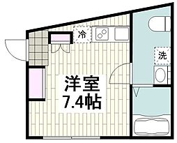 エアリアル西小山 ワンルームの間取図画像