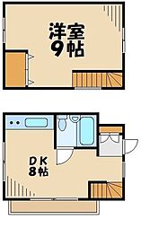 旗の台グリーンハイツ 1DKの間取図画像