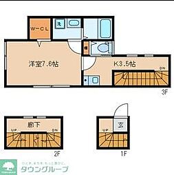 プライムガーデン中馬込 1Kの間取図画像