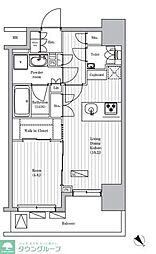 オーパスレジデンス武蔵小山 1LDKの間取図画像