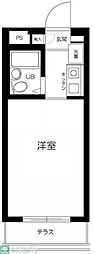 スカイコート都立大学 ワンルームの間取図画像