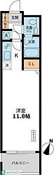 CASSIA目黒 ワンルームの間取図画像