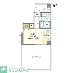 プリヴィレージュ目黒南 ワンルームの間取図画像