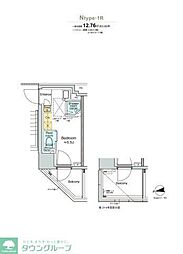 TOMORE品川中延 ワンルームの間取図画像