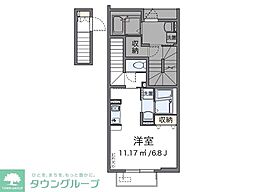 クレイノDREAM ワンルームの間取図画像