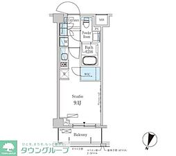 パークアクシス馬込レジデンス ワンルームの間取図画像