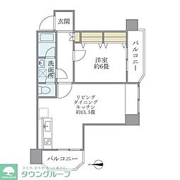 TS大森ハイム 1LDKの間取図画像