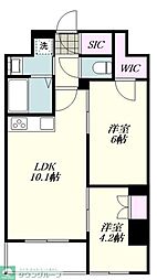 ロイジェント戸越銀座 2LDKの間取図画像