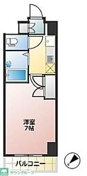 ヴェローナメグロ 1Kの間取図画像