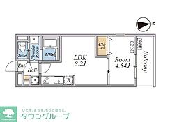大田区南千束1丁目マンション 1LDKの間取図画像