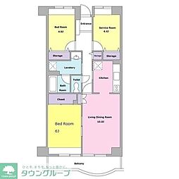 KDXレジデンス東雪谷 3LDKの間取図画像