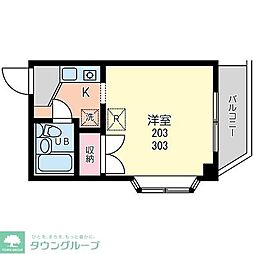 井上ビル ワンルームの間取図画像