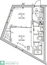 VERXEED STAIR Musashi-koyama 2Kの間取図画像